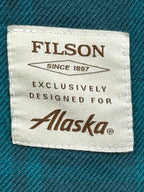 Filson Exclusively Designed for Alaska Airlines Plaid Travel Blanket Teal