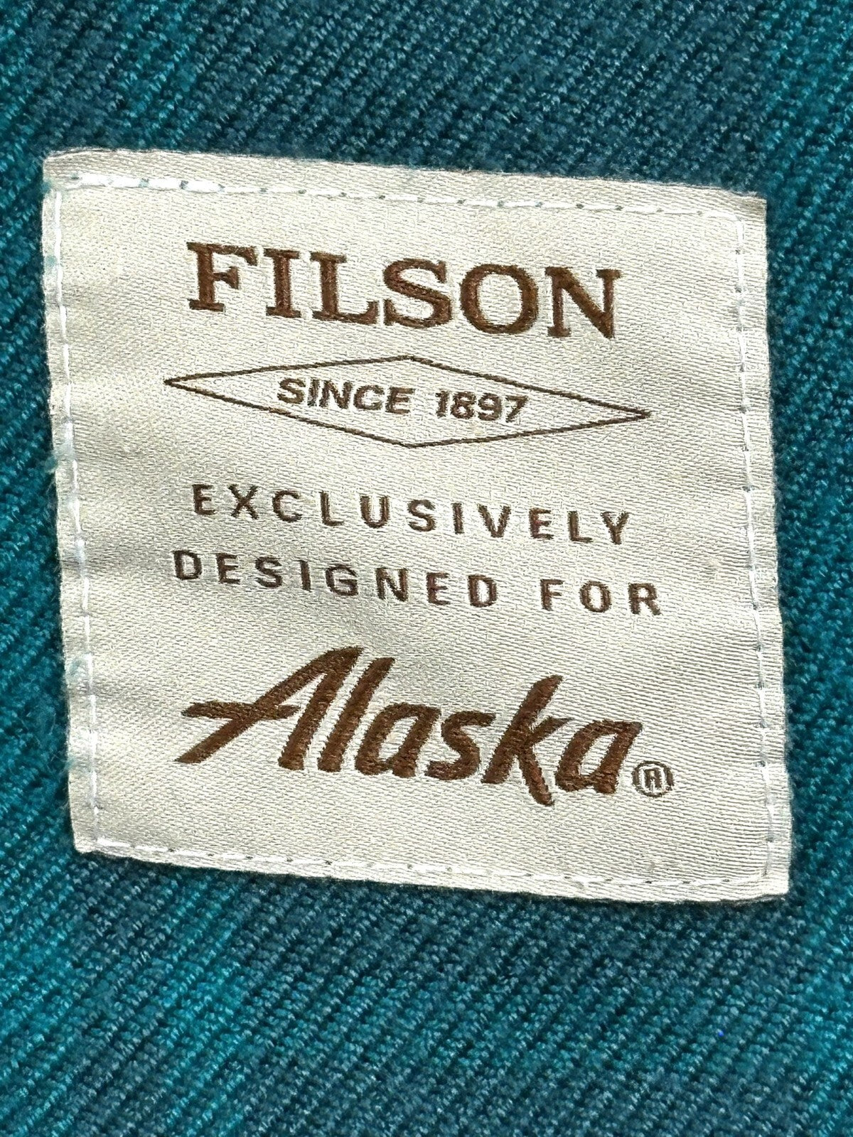 Filson Exclusively Designed for Alaska Airlines Plaid Travel Blanket Teal