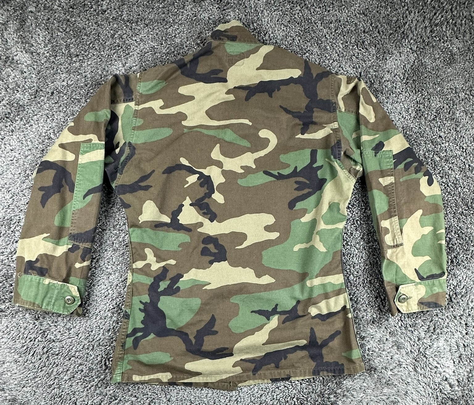 Vintage US Army Special Forces Airborne Woodland Camo BDU Jacket Small Regular