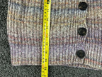 Rails Josie Space Dye Cardigan Sweater Womens S Amethyst V Neck Chunky Knit Soft
