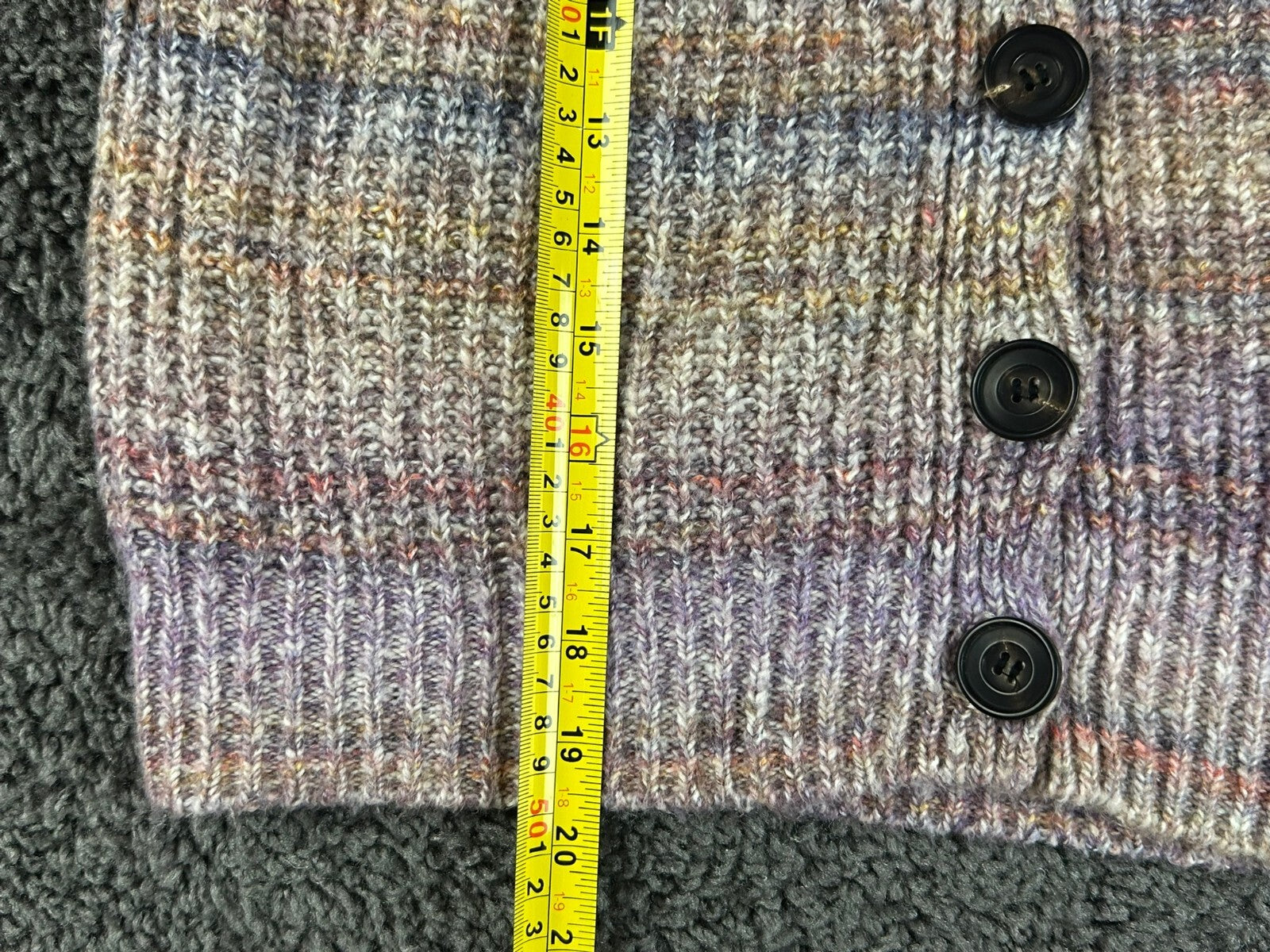 Rails Josie Space Dye Cardigan Sweater Womens S Amethyst V Neck Chunky Knit Soft