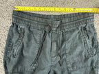 Athleta Womens Medium Black 100% Linen Pull On Jogger Pants Casual Trousers
