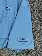 TravisMathew Polo Shirt Men Blue Pima Cotton Stretch Cranwell Golf Resort Sz L
