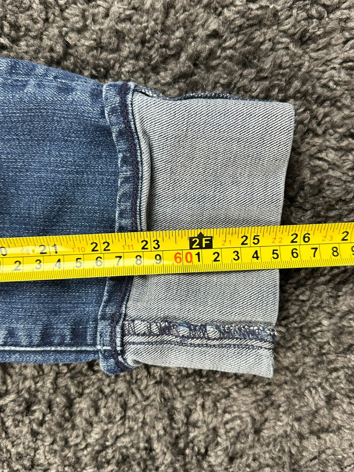 AG Adriano Goldschmied Womens 30 The Stevie Cuff Slim Straight Jeans Blue