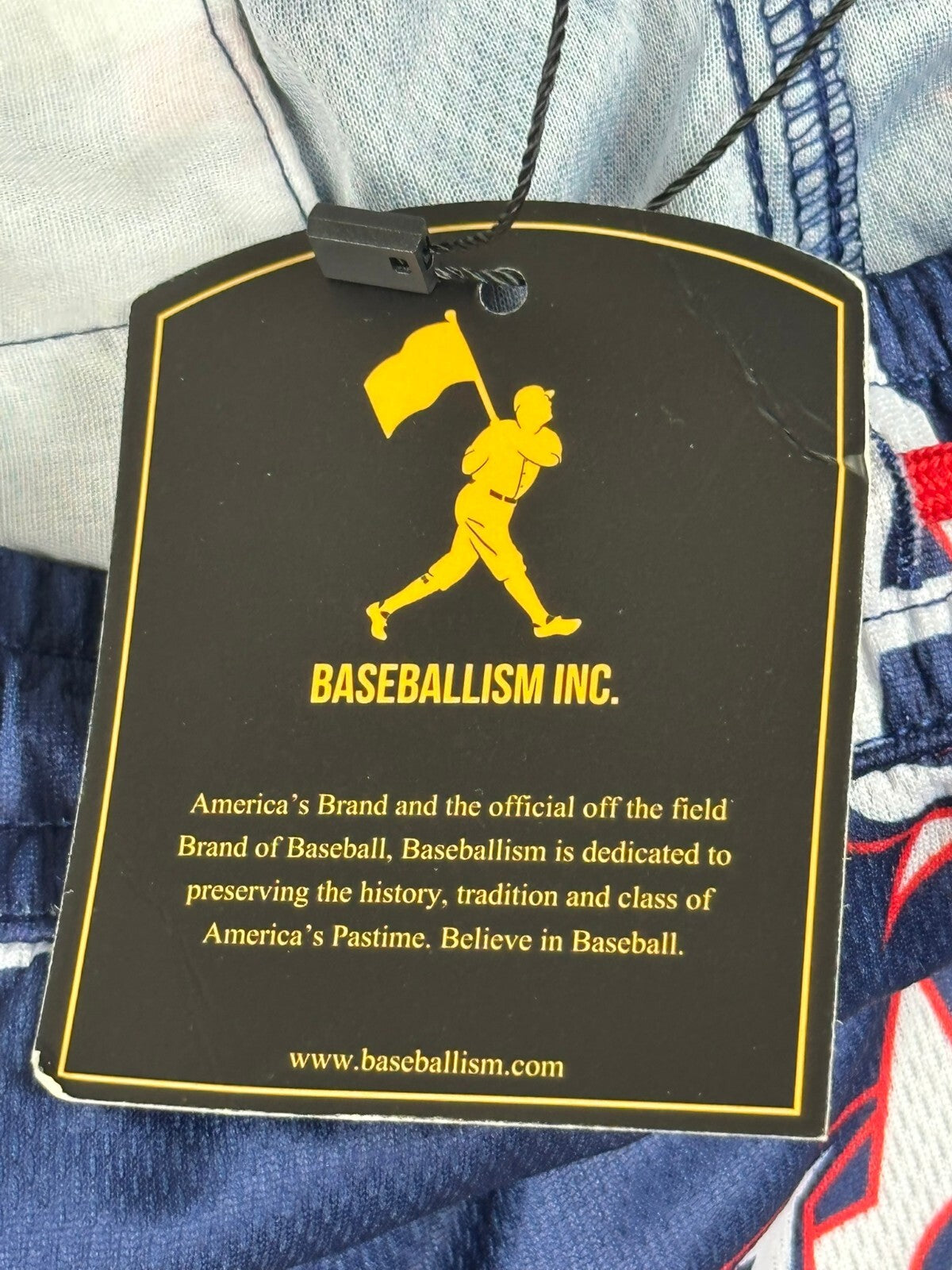 Baseballism x USA Baseball  Mesh Athletic Shorts Navy Blue Large Pockets NWT