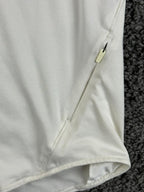 Nike Swift Dri-FIT UV 1/4 Zip Running Top Women White Long Sleeve Thumbholes L