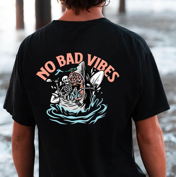 Cove No Bad Days Shark T-Shirt Black XXL Graphic Tee 2XL