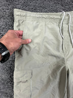 Vintage Quiksilver Cargo Shorts Men 41 Waist Tan Drawstring Y2K Sz L