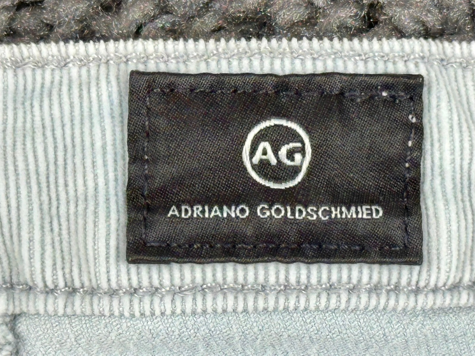 AG Adriano Goldschmied The Prima Ankle Corduroy Pants  Gray Slim Women Size 28R