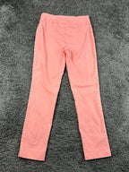 Peck & Peck Womens 6 Coral Pink Stretch Pull On Ankle Pants Trousers Straight