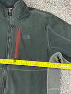 The North Face Polartec Fleece Jacket Mens Medium Full Zip Black Grey