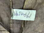 Camo Linen Jumpsuit Womens Size Medium Olive Green V-Neck Pockets Romper