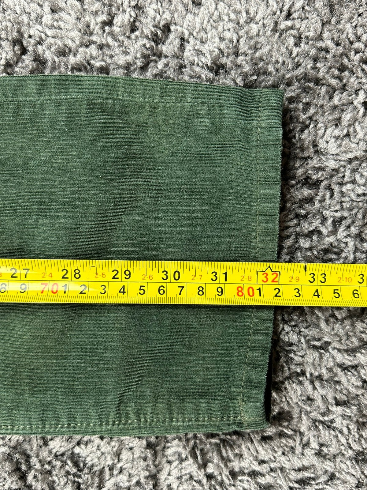 J.Crew Mens 34x32 Green Corduroy Pants 484 Slim Fit Cotton Casual Trousers