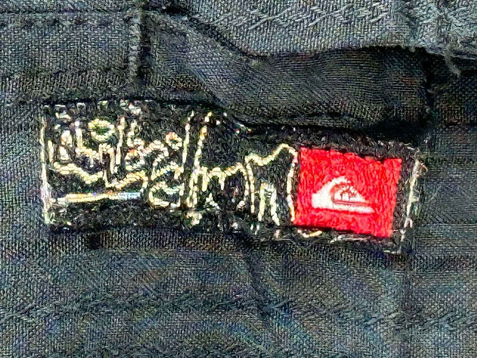 Vintage Y2K Quiksilver Mens Black Rayon Blend Short Sleeve Button Shirt Sz Large