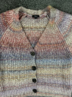 Rails Josie Space Dye Cardigan Sweater Womens S Amethyst V Neck Chunky Knit Soft