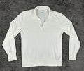 J.Crew Women's Cotton Johnny-Collar Long Sleeve Sweater White Medium