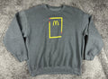 McDonalds Employee Gray Crewneck Sweatshirt Golden Arches Graphic Pullover XXL
