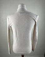 AllSaints Womens Size S Drina 100% Merino Wool Beige Asymmetric Zip Cardigan Top