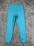 Athleta Womens M Transcend 7/8 Tight Leggings Teal Yoga Gym Workout Pants