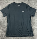 Nike Sportswear Club Mens T Shirt Black Embroidered Futura Logo Tee Sz 2XL