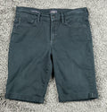 NYDJ Briella Womens 4 Black Roll Cuff Bermuda Jean Shorts