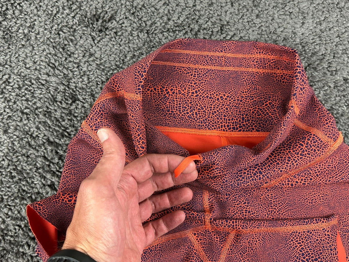 Lululemon Womens 6 Orange Crackle Fast and Free High-Rise Shorts