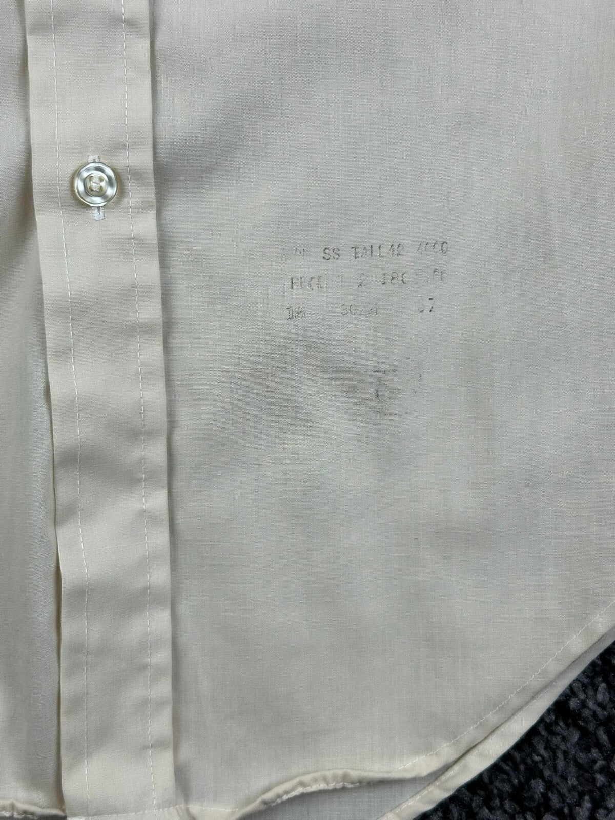 Vintage Manhattan The Natural Shirt Mens Beige Short Sleeve Button Down 18 Tall