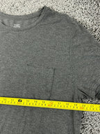 Cozy Earth Mens Gray Pocket T-Shirt Bamboo Viscose Stretch Tee Sz Medium