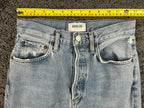 AGOLDE Womens 23 Riptide Lana Straight Leg Distressed Organic Cotton Jeans