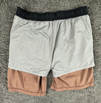 Vuori Mens Kore Shorts L Lined Terracotta Clay Dotted Waistband Athletic Run