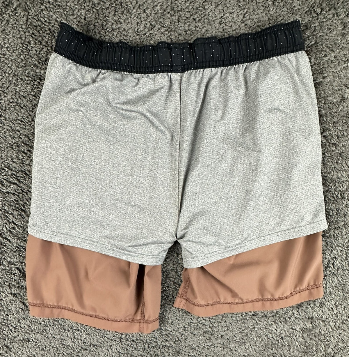 Vuori Mens Kore Shorts L Lined Terracotta Clay Dotted Waistband Athletic Run