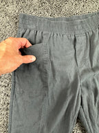 Caslon Womens Gray Linen Blend Elastic Waist Casual Pull On Pants Sz XS