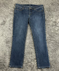 Centre Ville Paris Womens Jeans 6 Blue Rhinestone Embellished Pockets Denim