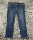 Centre Ville Paris Womens Jeans 6 Blue Rhinestone Embellished Pockets Denim