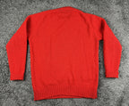 Braemar International Men's M Red 100% Wool Scottish Shetland Sweater Vintage