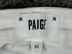 PAIGE Hoxton Ankle Ultra White Skinny Jeans Womens High Rise Stretch Size 32