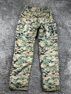 USMC Woodland MARPAT Combat Utility Pants Long Military Cargo Trousers Sz Small