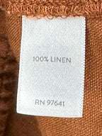 J Jill Love Linen Womens Medium Rust Long Sleeve Button Up Overshirt
