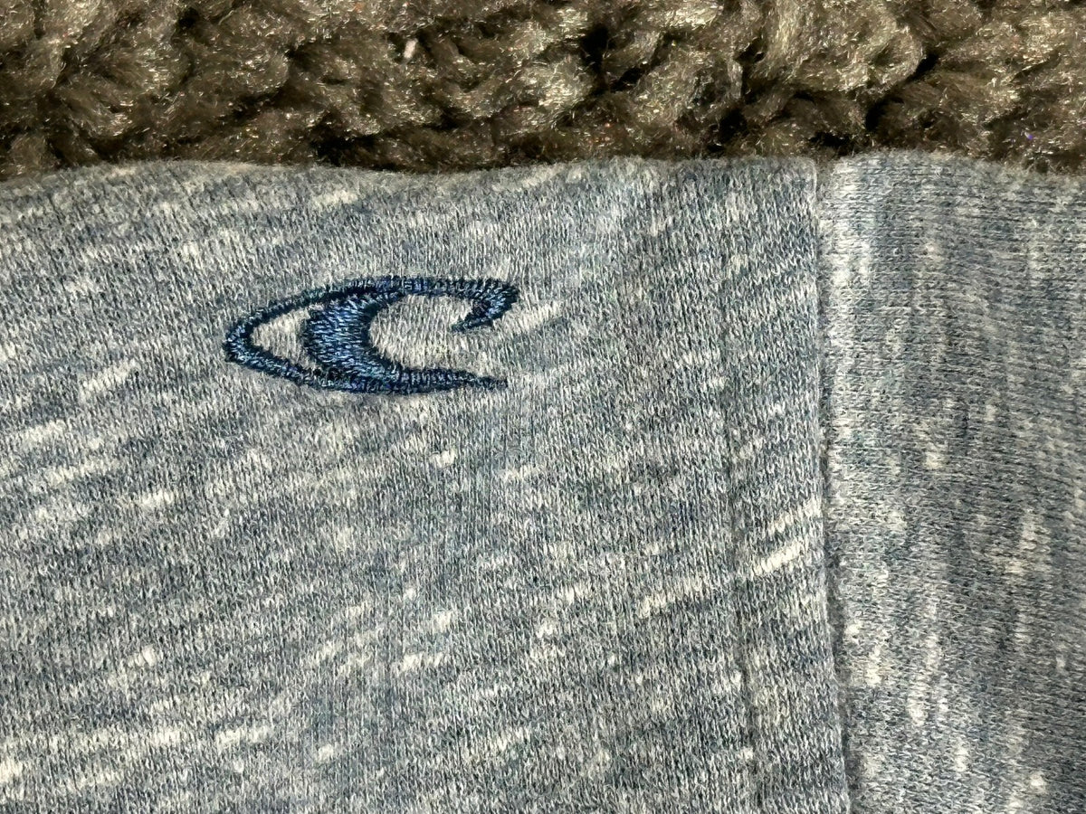 O'Neill Mens XL Full Zip Hoodie Blue Heathered Fleece Sweatshirt Jacket Surf