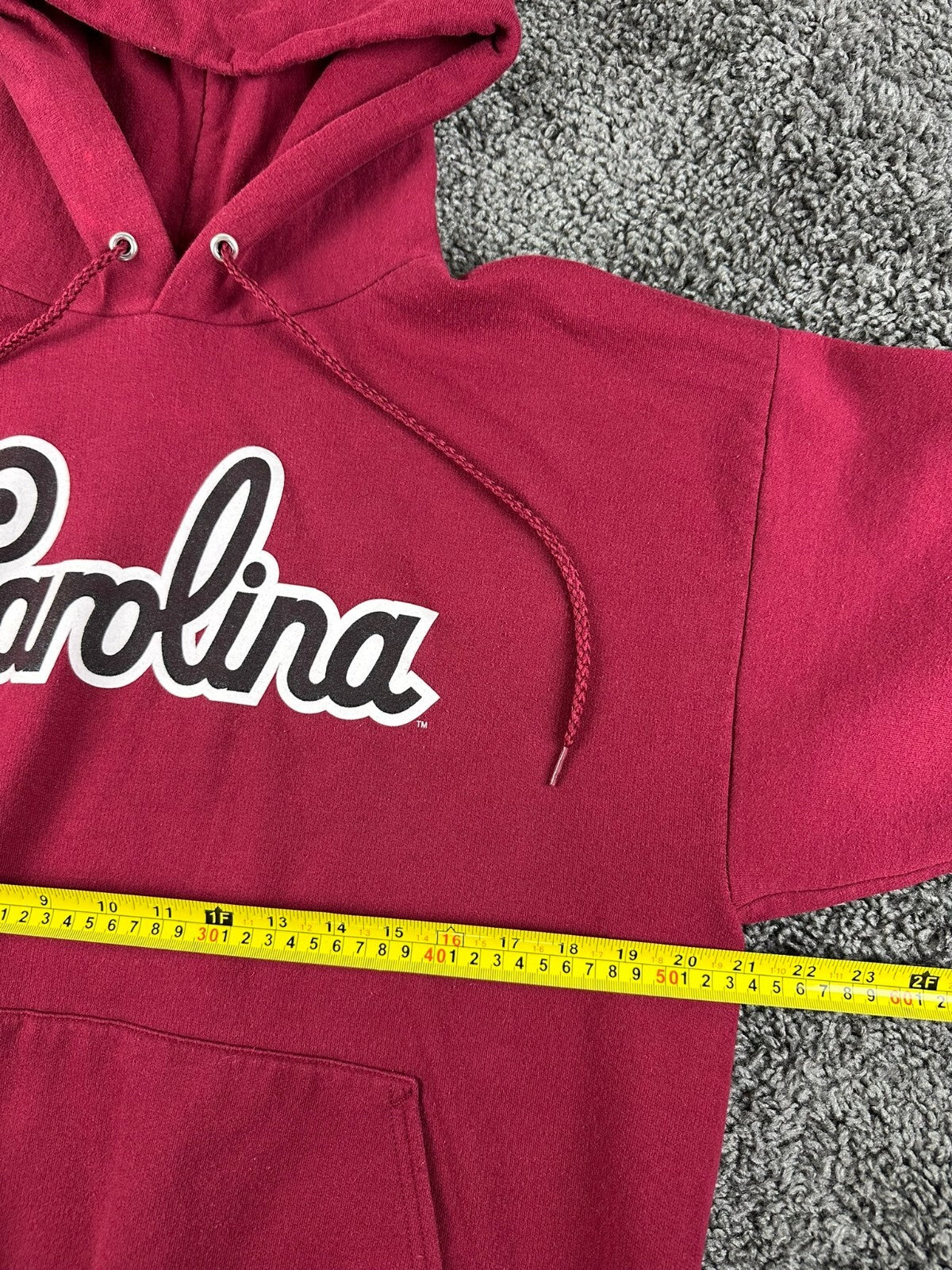 South Carolina Gamecocks Hoodie Mens Garnet Maroon Pullover NCAA Sweatshirt Sz L