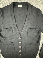Wallace Madewell Womens Black Alpaca Wool Elbow Patch Cardigan Sweater Size M