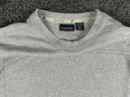 Vintage Y2K Ocean Pacific Mens XXL Grey Thermal Long Sleeve Shirt Waffle Knit OP