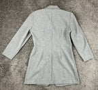Vintage Dani Max Lois Snyder Pant Suit Womens 12P Gray Long Blazer Tapered Pants