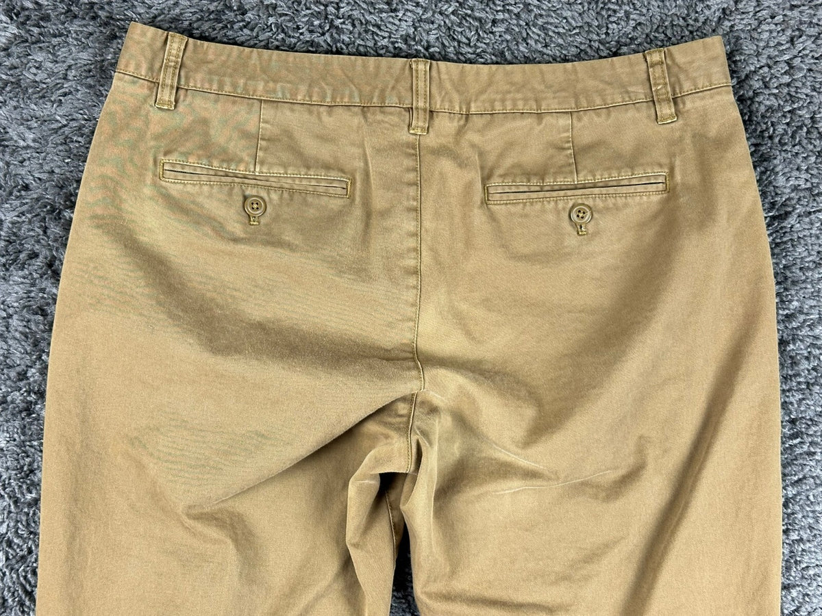 Bonobos Stretch Washed Chino Pants Mens 35x36 Slim Fit Tan Khaki Paisley Pocket
