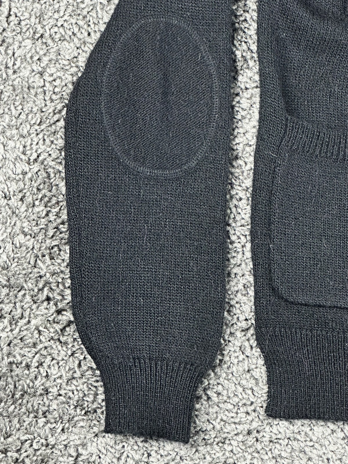 Wallace Madewell Womens Black Alpaca Wool Elbow Patch Cardigan Sweater Size M