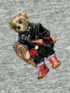 Polo Ralph Lauren Mens L Grey All-Over Print Polo Bear Sleepwear Jogger Pants