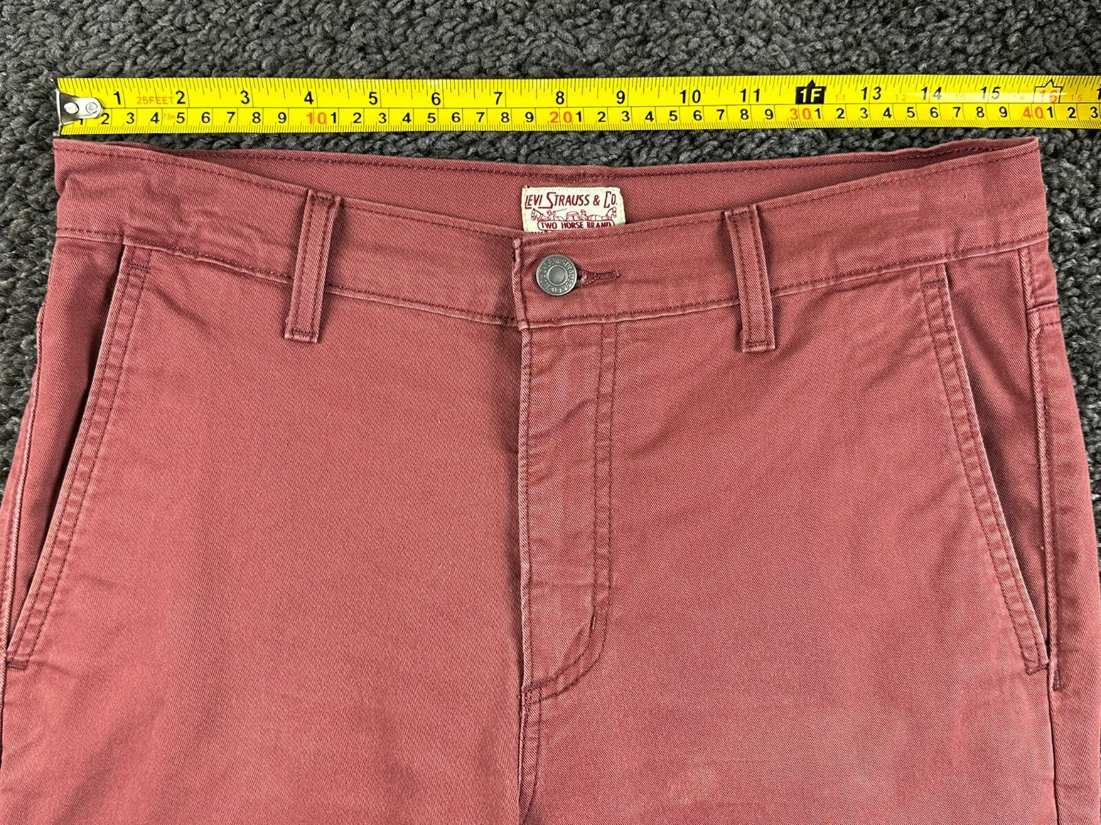 Levi’s 511 Hybrid Slim Fit Pants Men’s Red Brick Twill Straight Leg 30x32