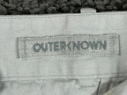 Outerknown Mens Beach Trouser Pants Gray Hemp Cotton Button Fly Sz 31