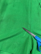 Vintage Mondi Womens 38 Green High Rise Pleated Cuffed Viscose Linen Shorts