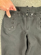 US Navy Crackerjack Pants Dress Blue Wool Slacks Defense Logistics Women's 10MR